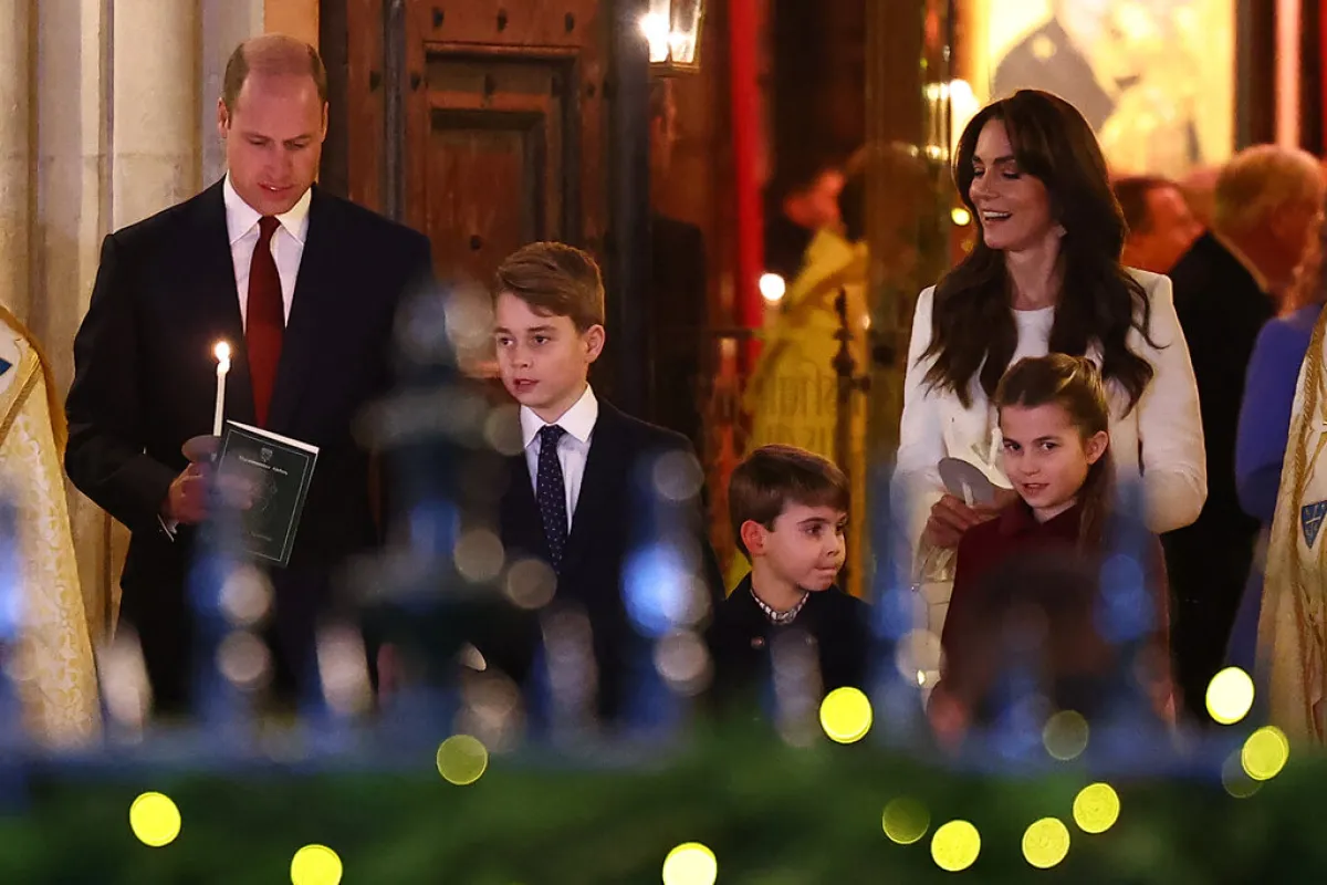 عائلة الأمير ويليام وكيت ميدلتون  William, Prince of Wales Catherine, Princess of Wales ( مصدر الصورة: HENRY NICHOLLS / AFP)