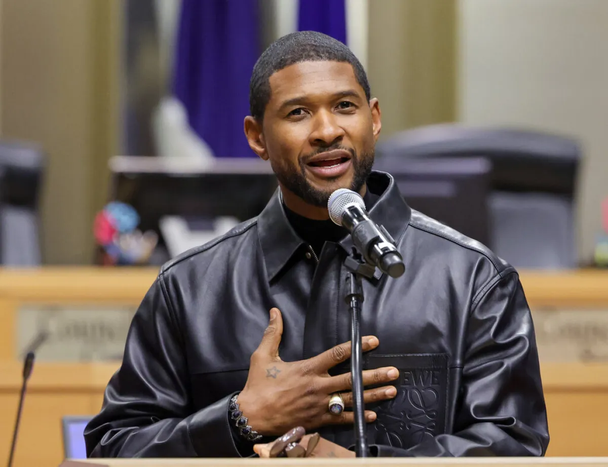 آشر Usher في تكريم له في لاس فيغاس (مصدر الصورة: Ethan Miller / GETTY IMAGES NORTH AMERICA / Getty Images via AFP)