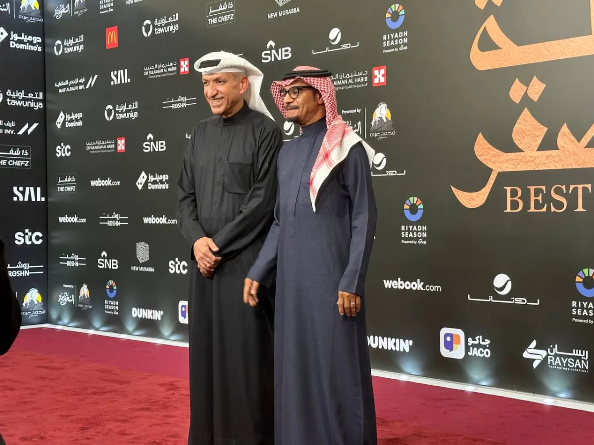 رابح صقر والرئيس التنفيذي لشركة "روتانا" للصوتيات والمرئيات سالم الهندي- تصوير زكية البلوشي