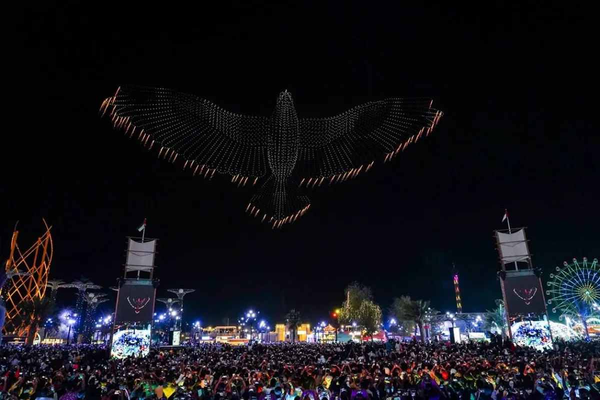 طائرات الدرون قدمت عرضًا مميزًا في المهرجان. الصورة من wam