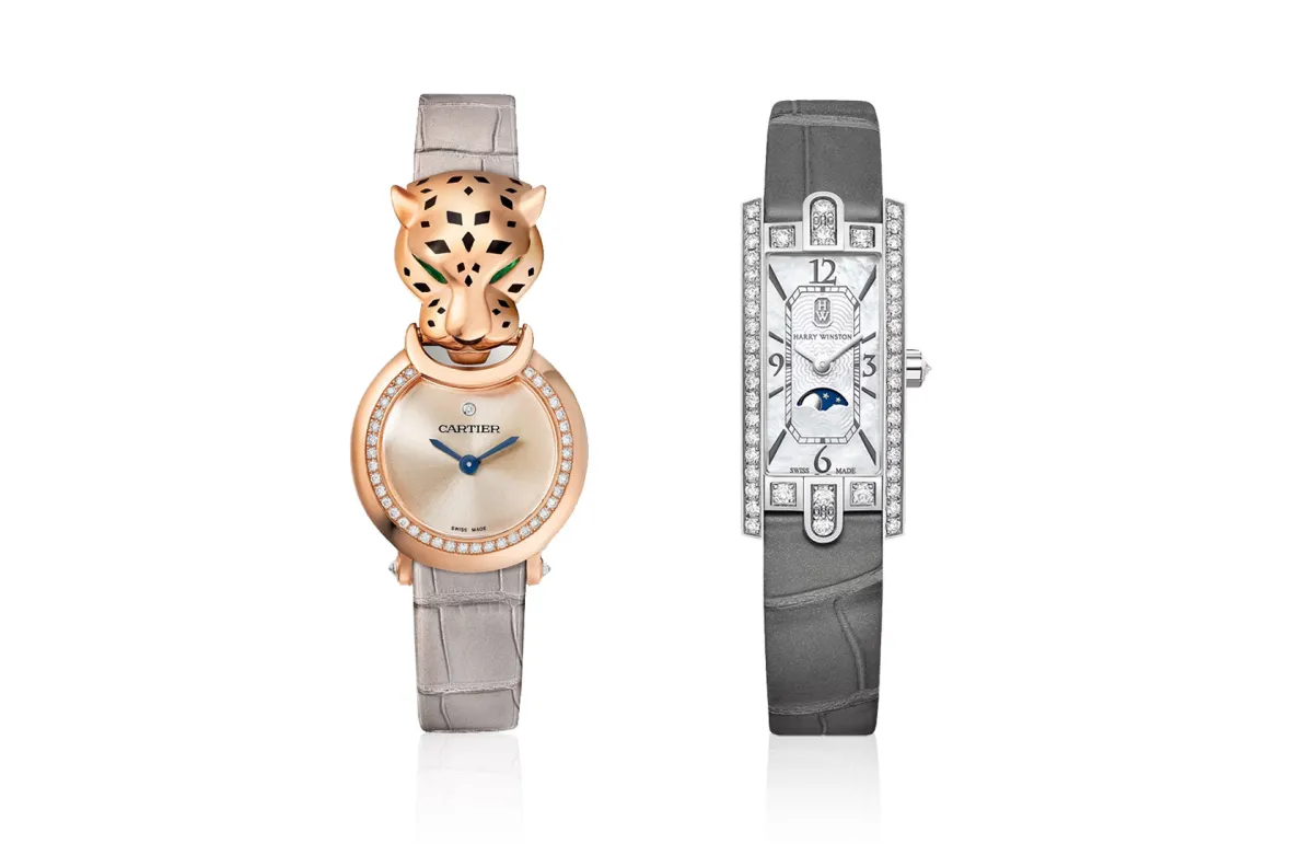 ساعات من جلد التمساح باللون الرمادي من أشهر الدور العالمية