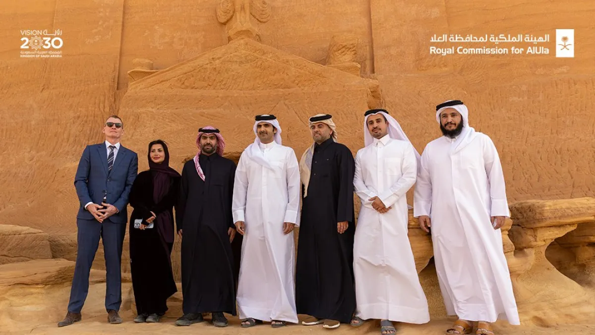 تدشين الرحلات الجوية المباشرة بين الدوحة والعُلا. الصورة من الحساب الرسمي لمحافظة العلا على منصة x