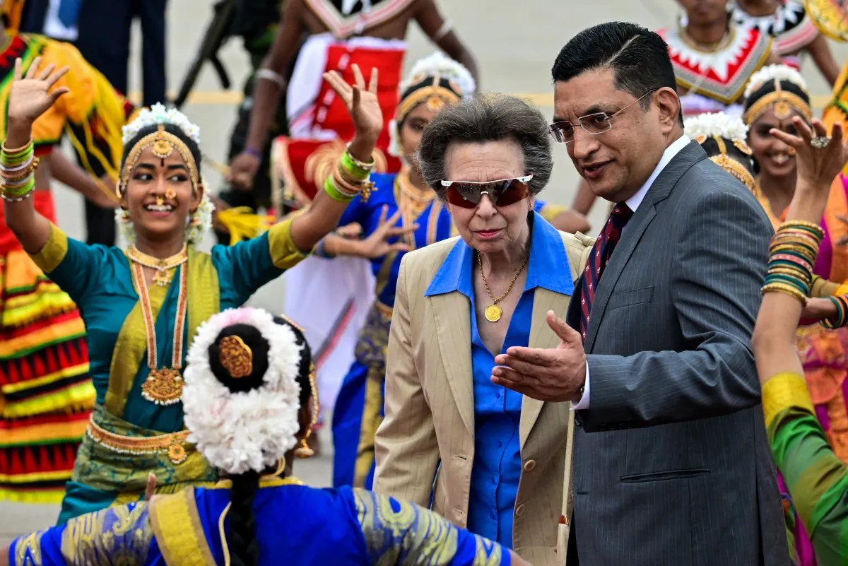 الأميرة آن Princess Anne في سريلانكا.. (مصدر الصورة: Ishara S. KODIKARA / AFP)