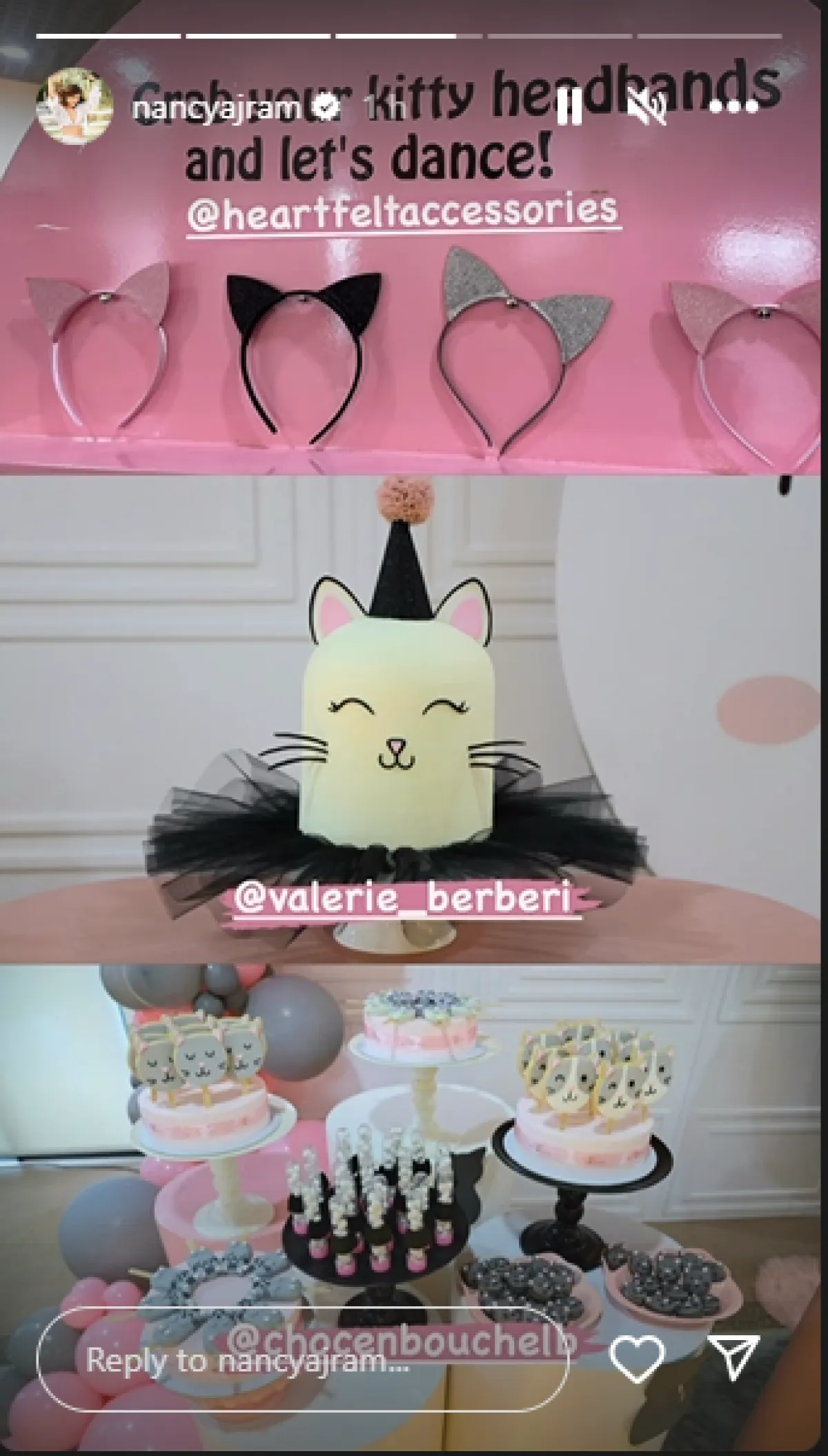 من الاحتفال بيوم ميلاد ليا - الصورة من صفحتها الرسمية على انستغرام