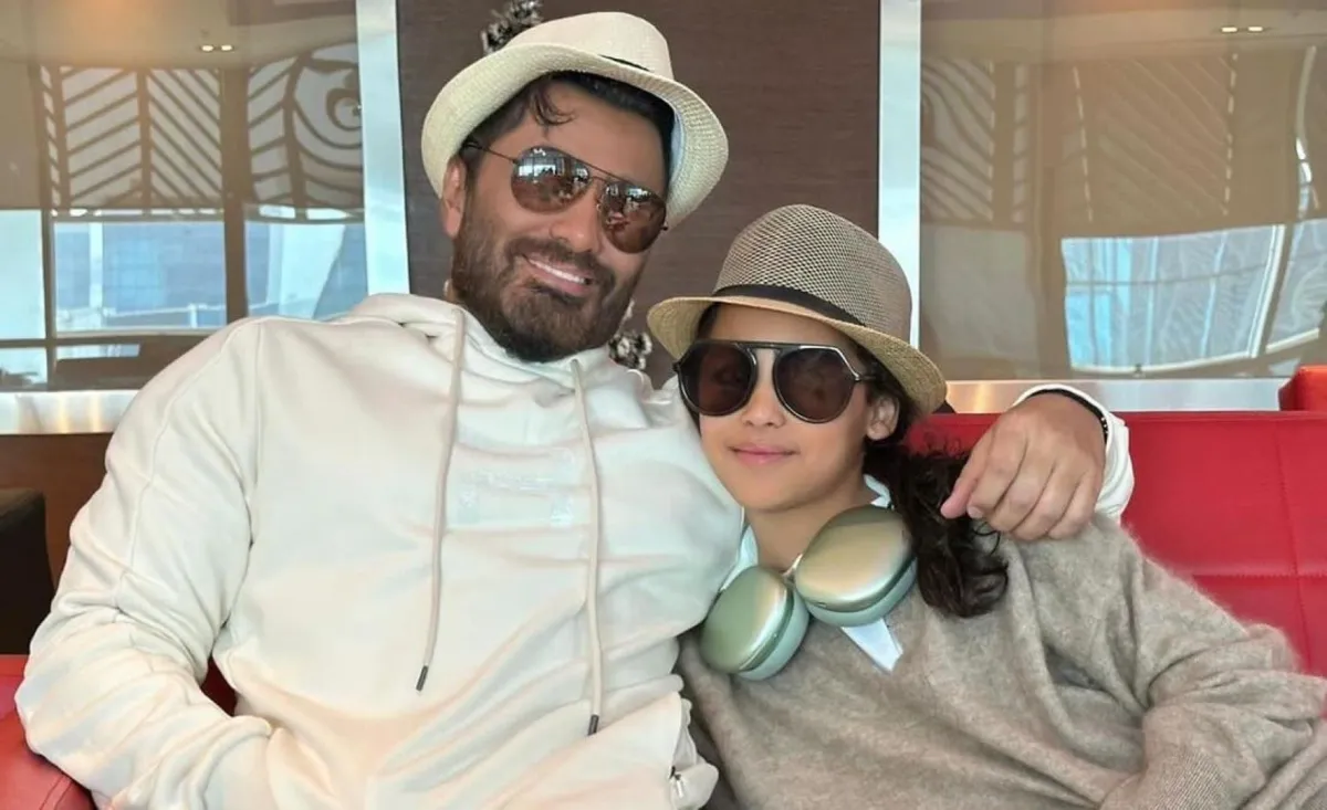 تامر حسني وابنته - الصورة من حسابه على إنستغرام