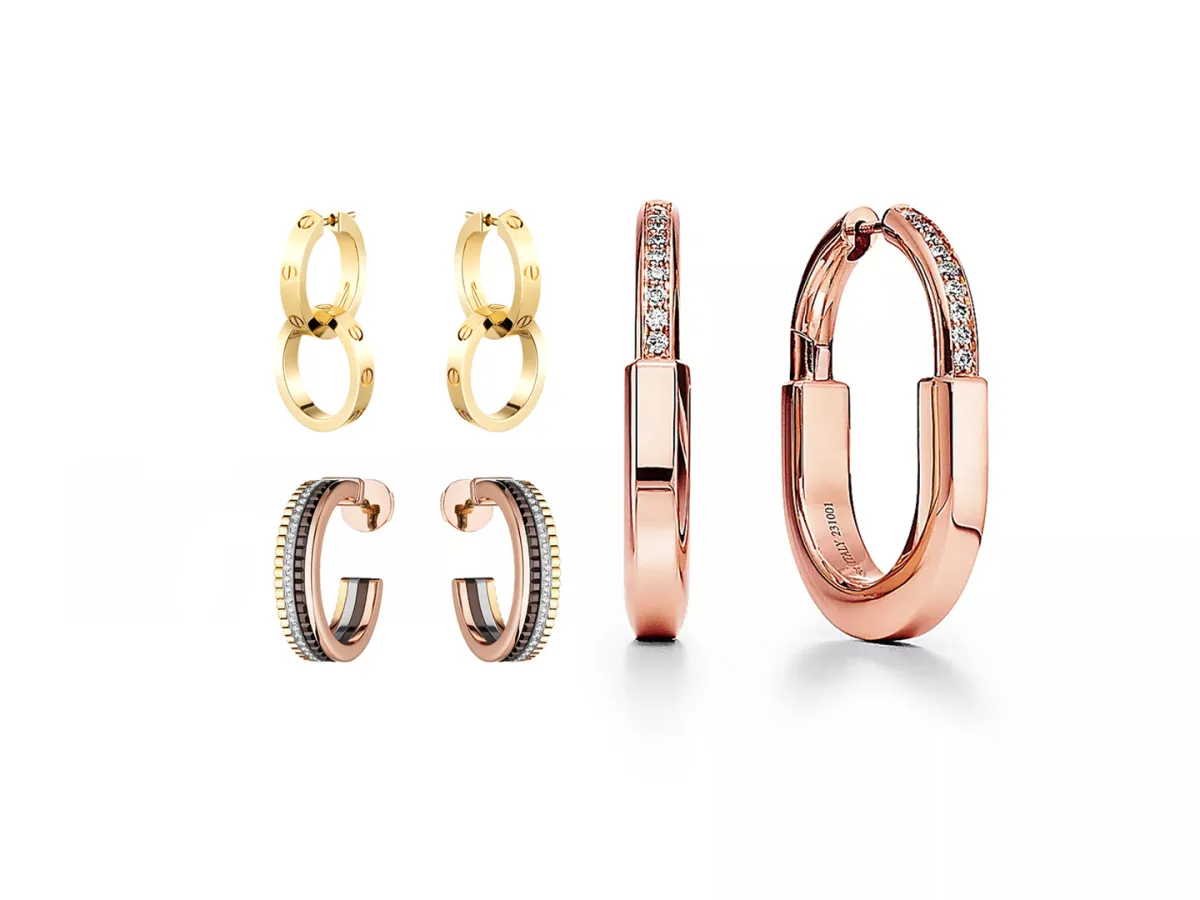 أقراط حلقية موضة 2024