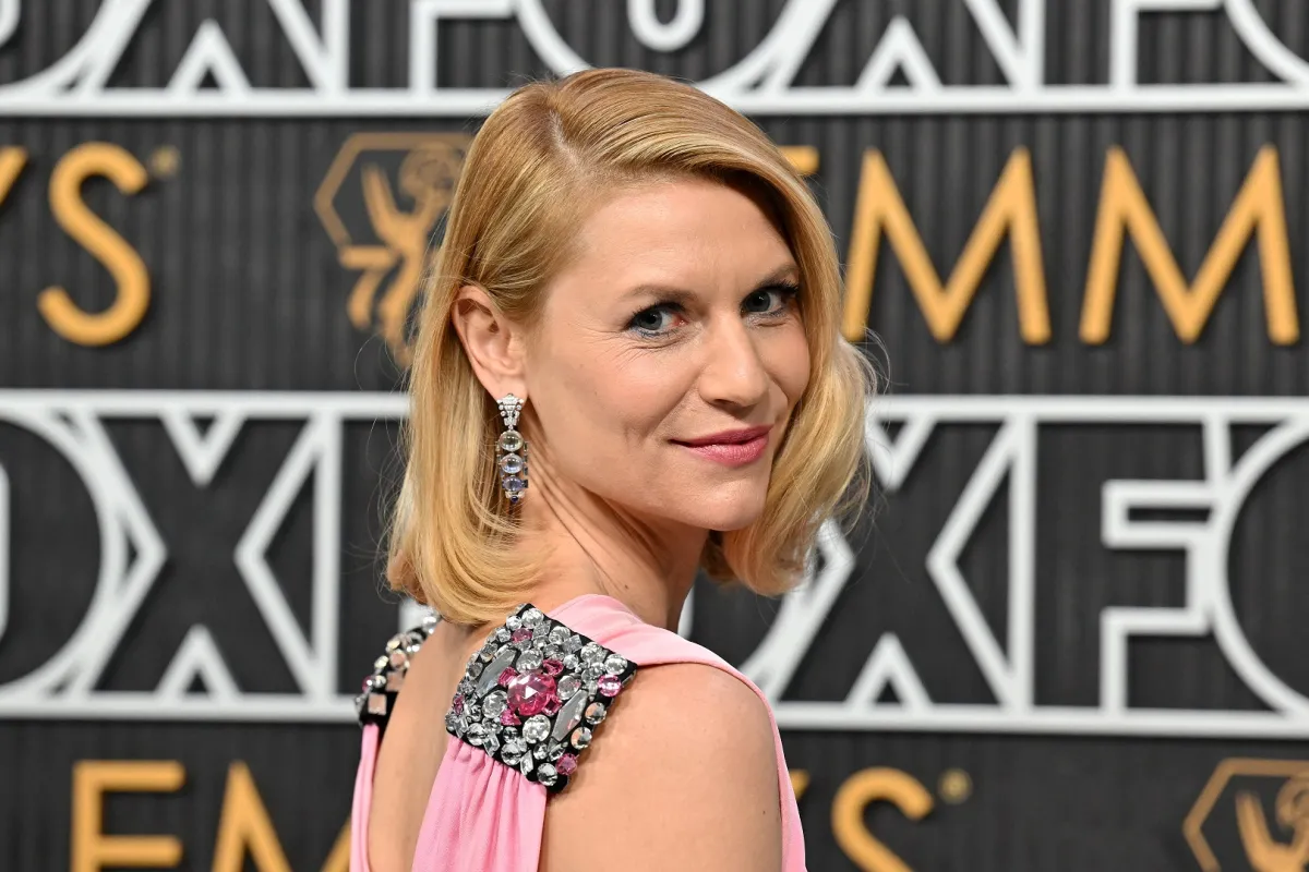 US actress Claire Danes arrives for the 75th Emmy Awards at the Peacock Theatre at L.A. Live in Los Angeles on January 15, 2024. (Photo by Robyn BECK / AFP)