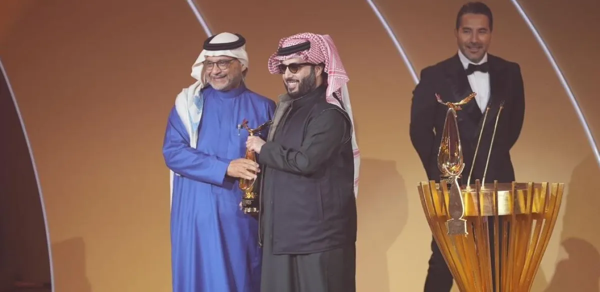 زكي حسنين وتركي ال الشيخ -الصورة من المركز الاعلامي ل بنش مارك