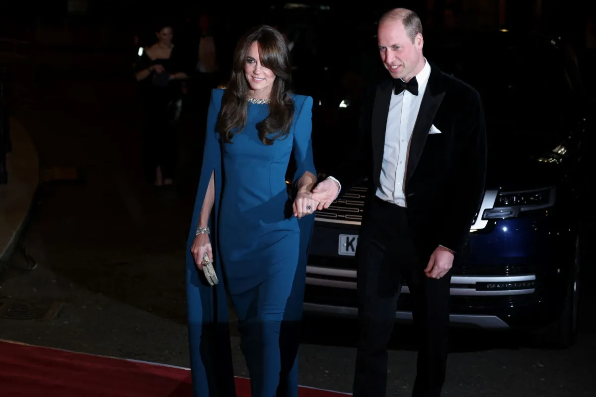 الأمير ويليام وكيت ميدلتون في قاعة ألبرت الملكية في لندن (Catherine and Prince William at the Royal Albert Hall in London). مصدر الصورة: Daniel LEAL / AFP