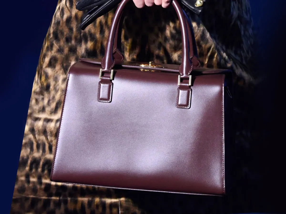 حقيبة يد باللون البوردو من كريستيان ديور Christian Dior (الصورة من موقع Launchmetrics/Spotlight©)