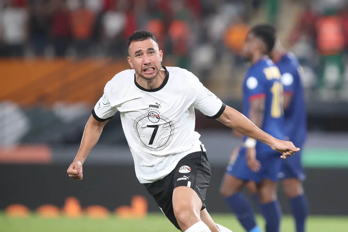 هدف تريزيجيه في مباراة منتخب مصر والرأس الأخضر في أمم إفريقيا - الصورة من كاف عربي على منصة إكس