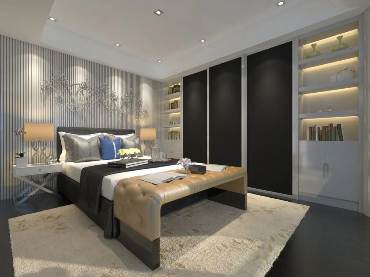 الإضاءة مسؤولة عن جعل غرفة النوم الزوجية رومانسية الطابع