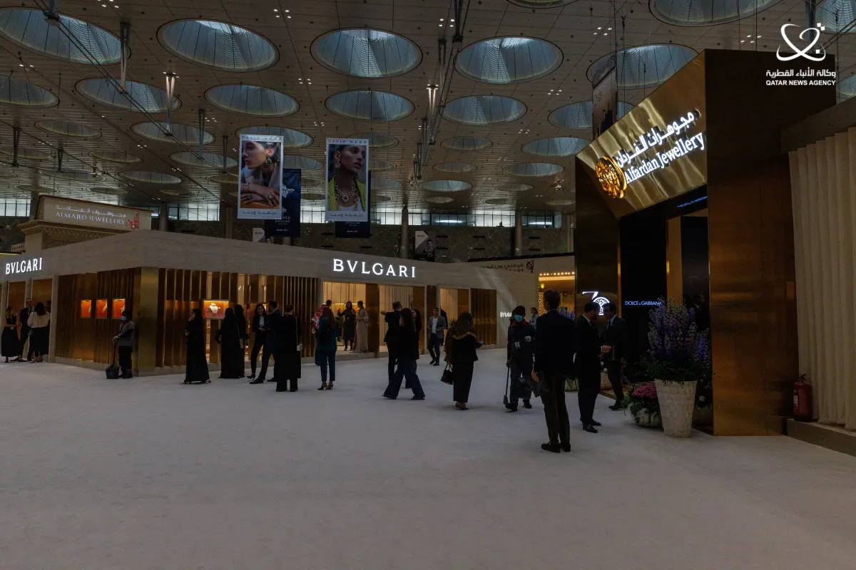 انطلاق النسخة الـ 20 لمعرض الدوحة للمجوهرات والساعات. الصورة من وكالة الأنباء القطرية