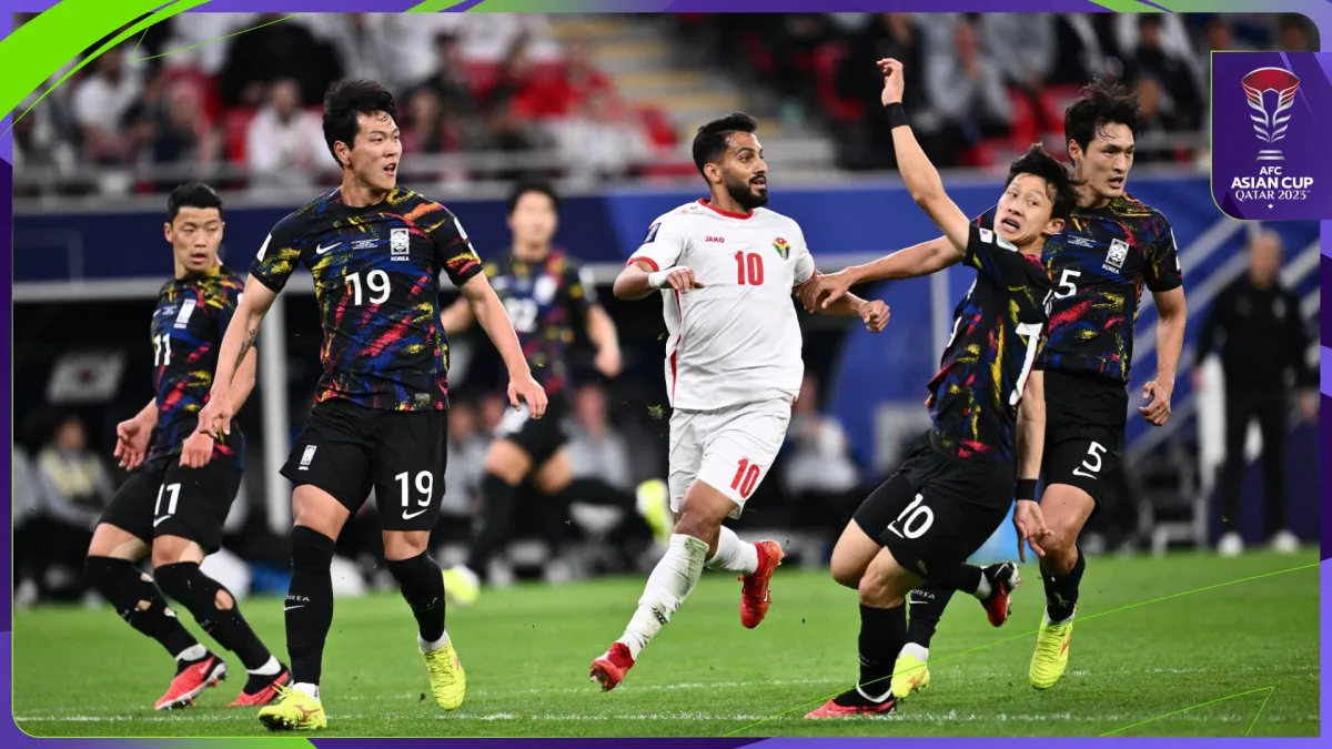 للمرة الأولى في تاريخه المنتخب الأردني يتأهل إلى نهائي كأس آسيا بالفوز على كوريا الجنوبية - الصورة من حساب #كأس_آسيا2023 على منصة إكس  