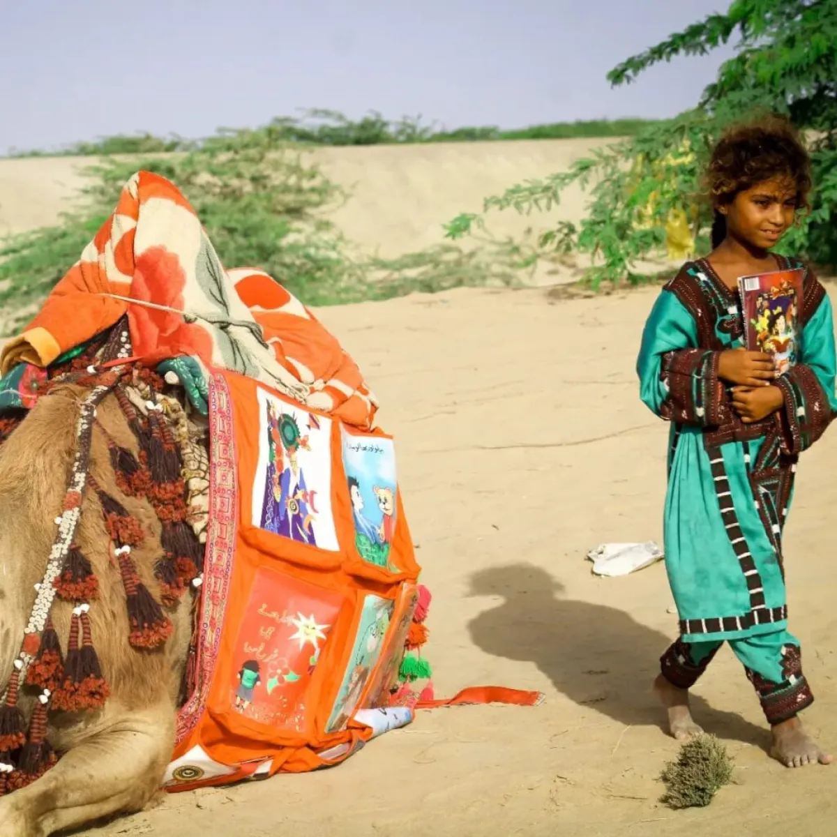 مكتبة الإبل في باكستان- الصورة من globalgiving