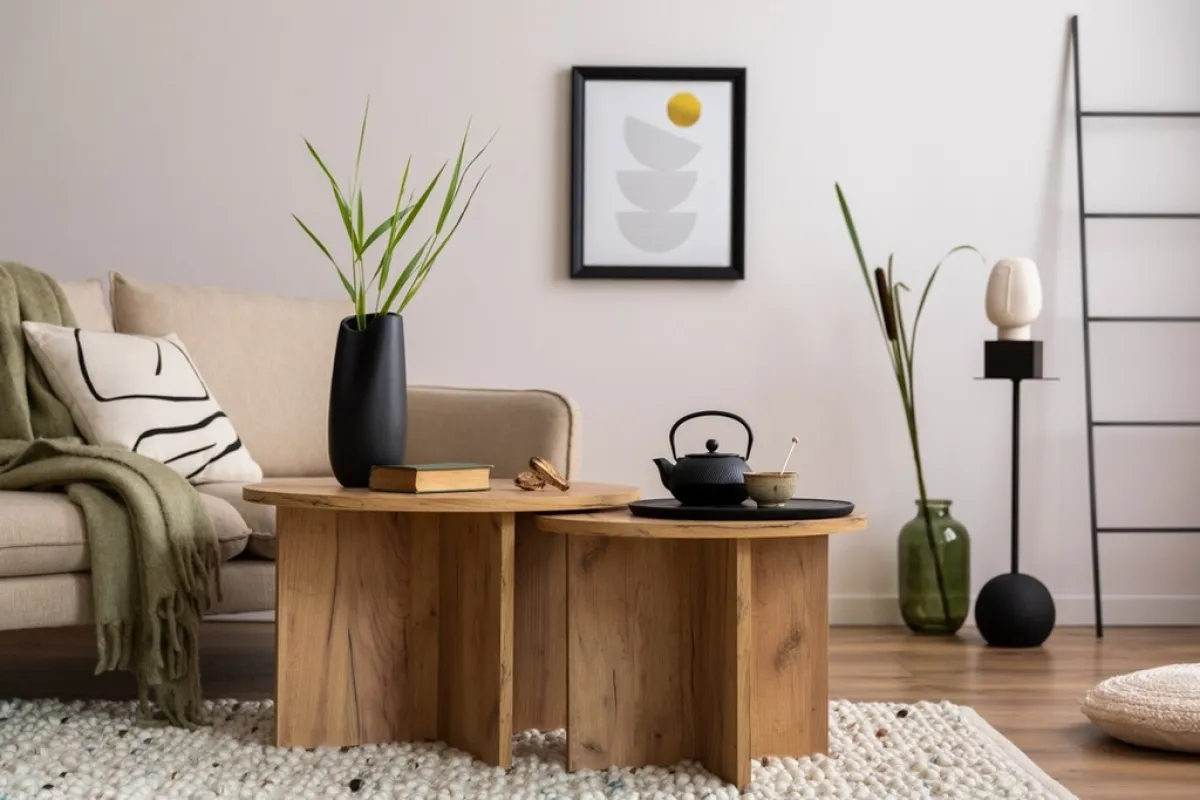 تزيين غرفة المعيشة بالاكسسوارات 