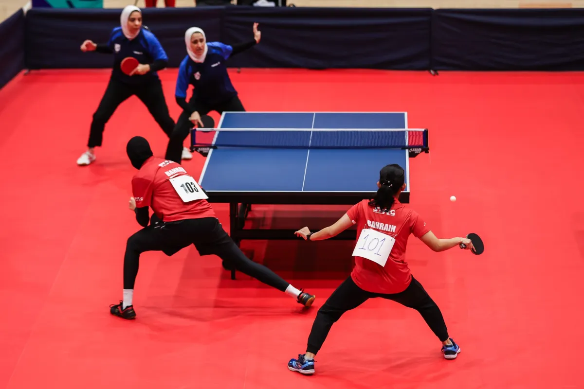 نادي عالي البحريني خلال المنافسات النهائية لكرة الطاولة "عربية السيدات 2024"