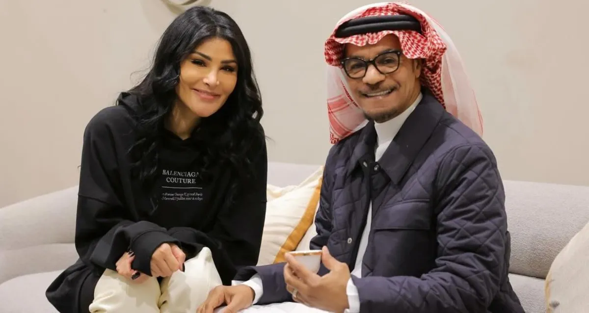 أميمة طالب ورابح صقر في بروفات ليلة الامير سعود بن عبدالله الصورة من حسابها على الانستغرام