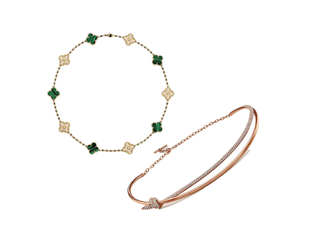 عقود تشوكر مرصوفة بالألماس من أشهر الدور العالمية