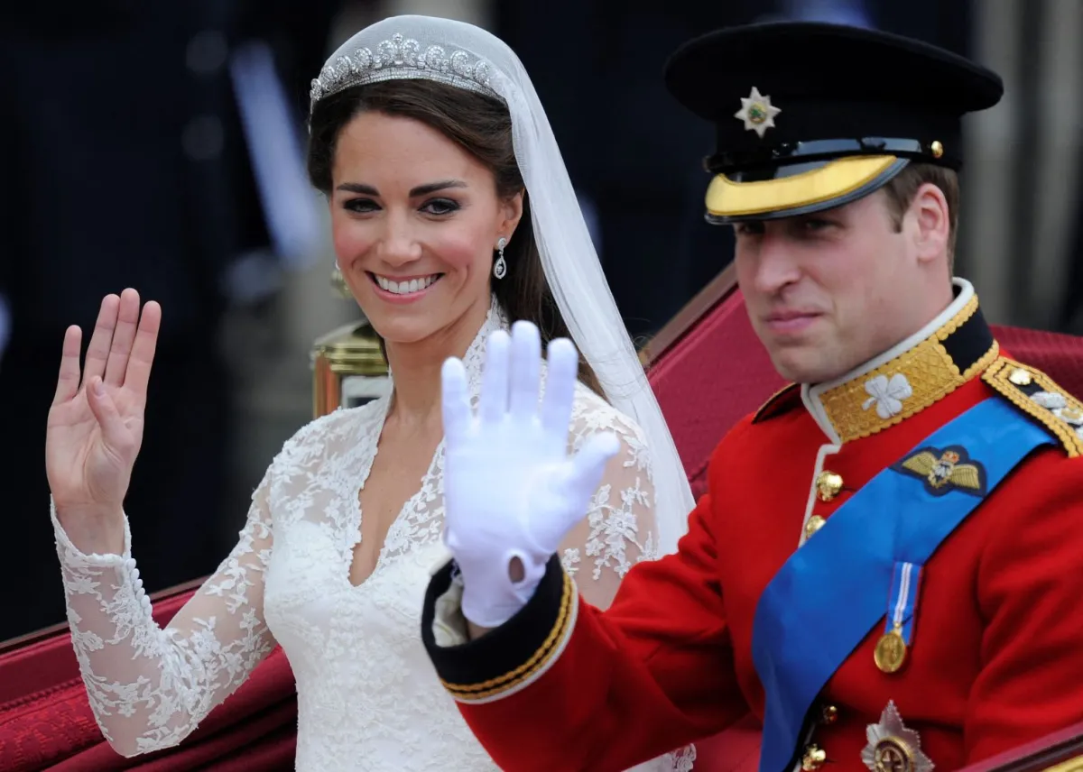 زفاف الأمير ويليام وكيت ميدلتون في لندن (Prince William and his wife Kate in London). مصدر الصورة: ODD ANDERSEN / AFP