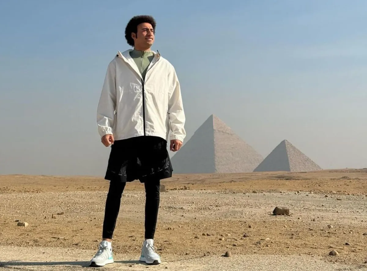 علي ربيع من كواليس فيلم "عالماشي" - الصورة من حسابه الخاص على "إنستغرام"