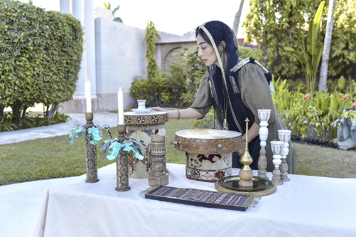 لقطة للمصممة روزان نشار