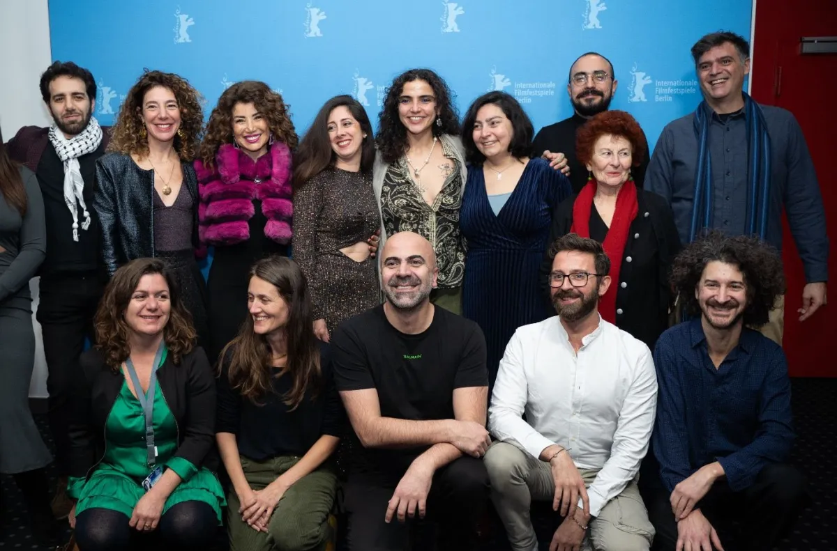 المشاركون في فيلم متل قصص الحب -الصورة من المركز الإعلامي للفيلم