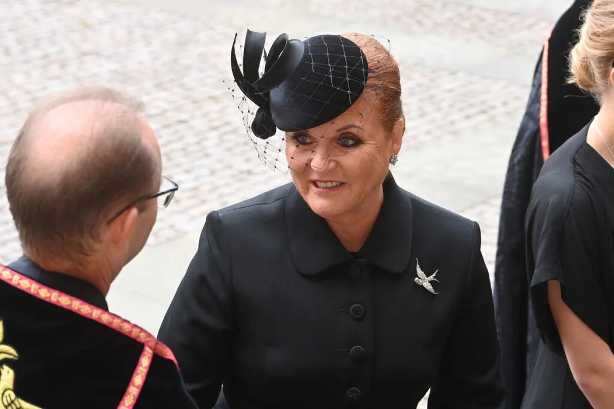سارة فيرغسون Sarah Ferguson في جنازة الملكة إليزابيث (مصدر الصورة: Geoff PUGH / POOL / AFP)