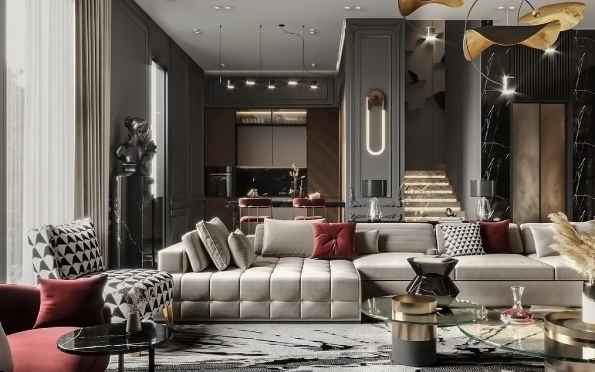 مجلس سودي معاصر مميز بديكوراته