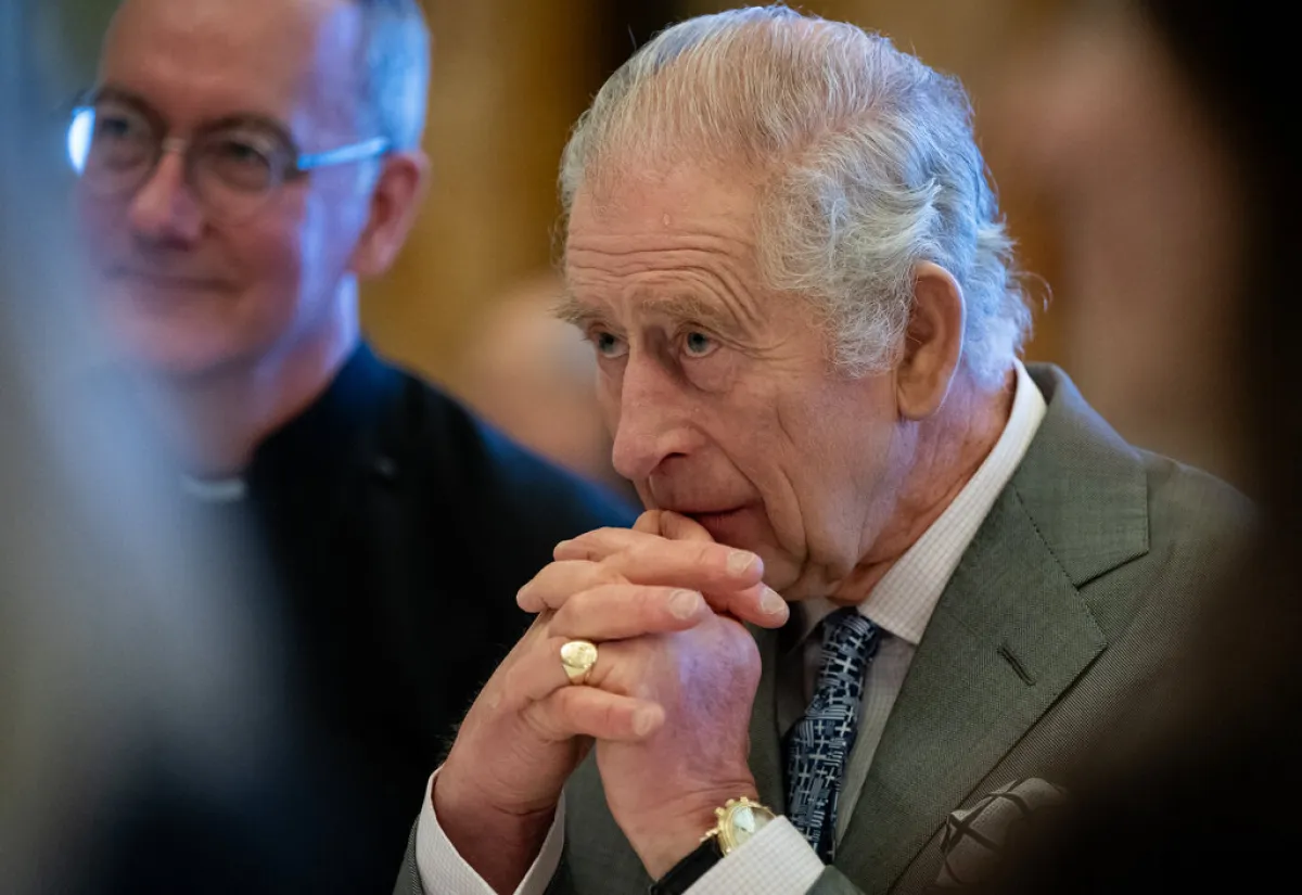 الملك تشارلز King Charles في قصر باكنغهام (مصدر الصورة : Aaron Chown / AFP)