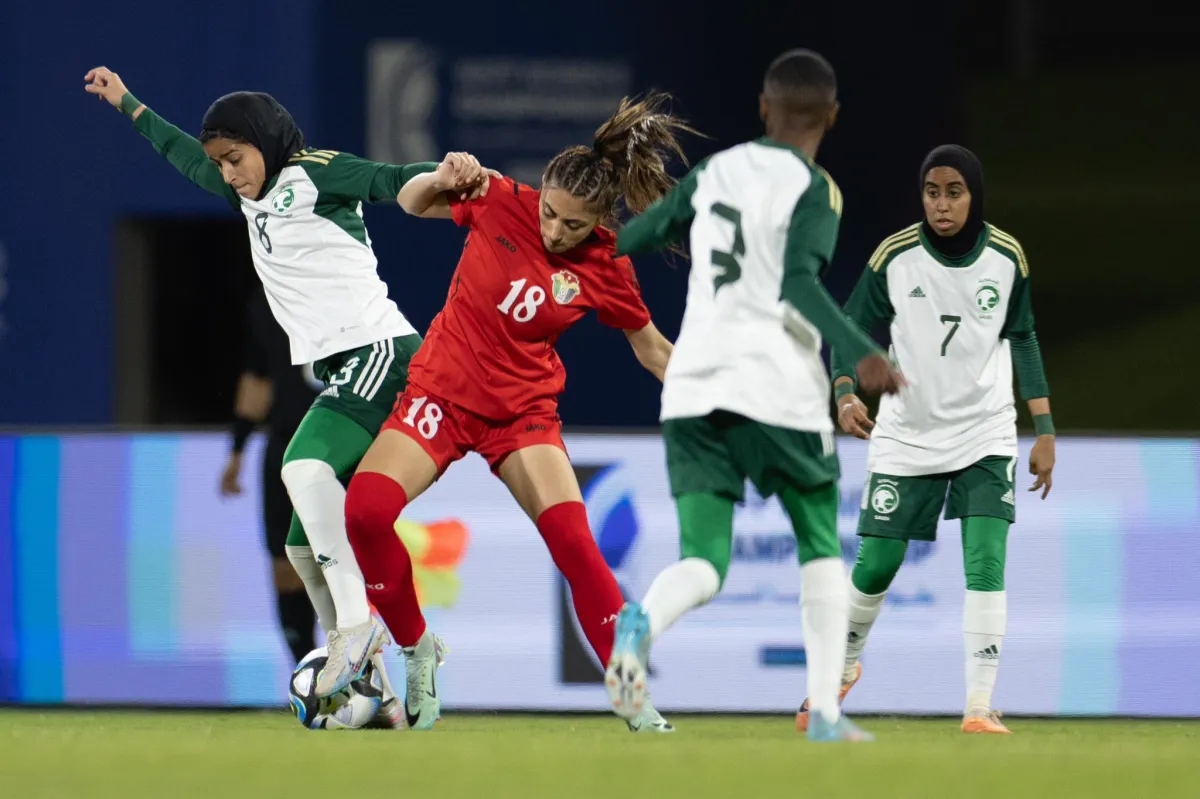 المشاركة الأولى لمنتخب السعودية في بطولة غرب آسيا للسيدات – الصورة من حساب إدارة كرة القدم النسائية على إكس