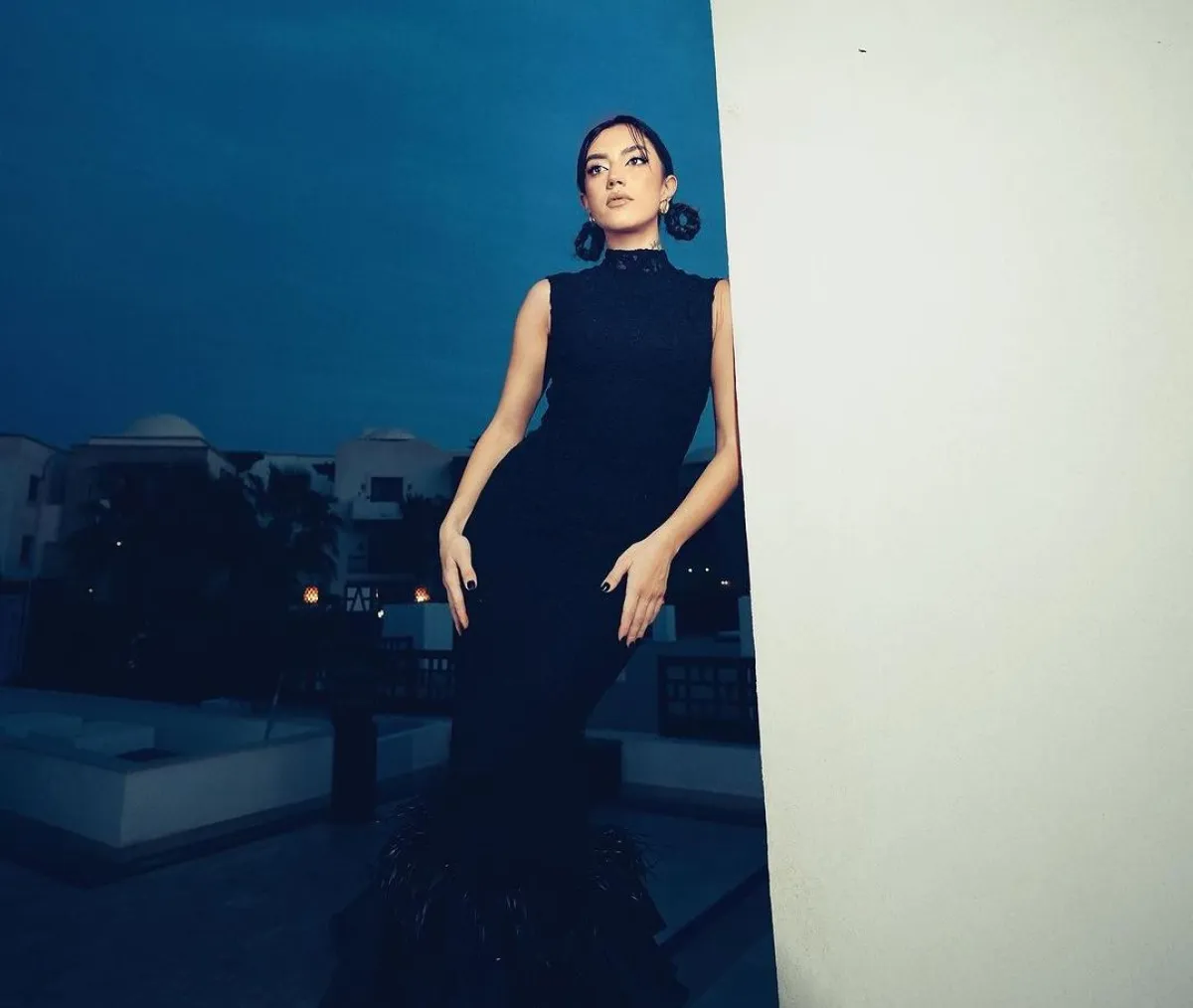 ستيفاني عطالله بفستان أسود-  الصورة من حسابها على إنستغرام