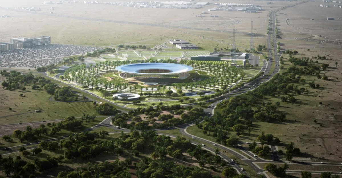 استاد نادي الأهلي. الصورة من مكتب دبي الإعلامي