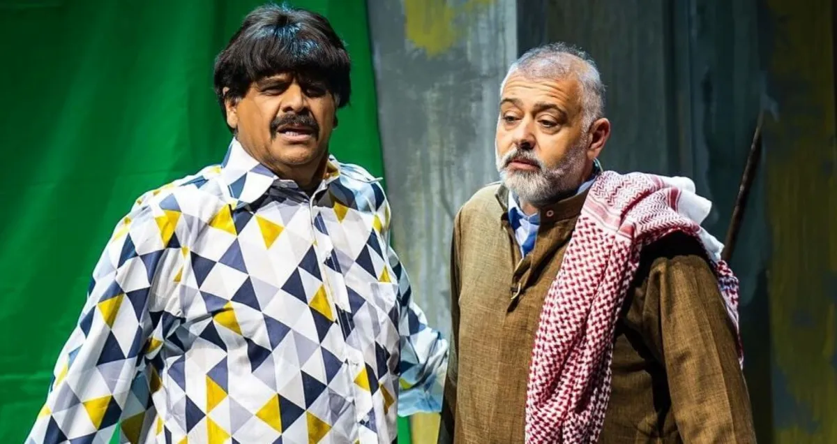 حسن البلام وداود حسين من مسرحية صناع محتوى-الصورة من حسابه على الانستغرام