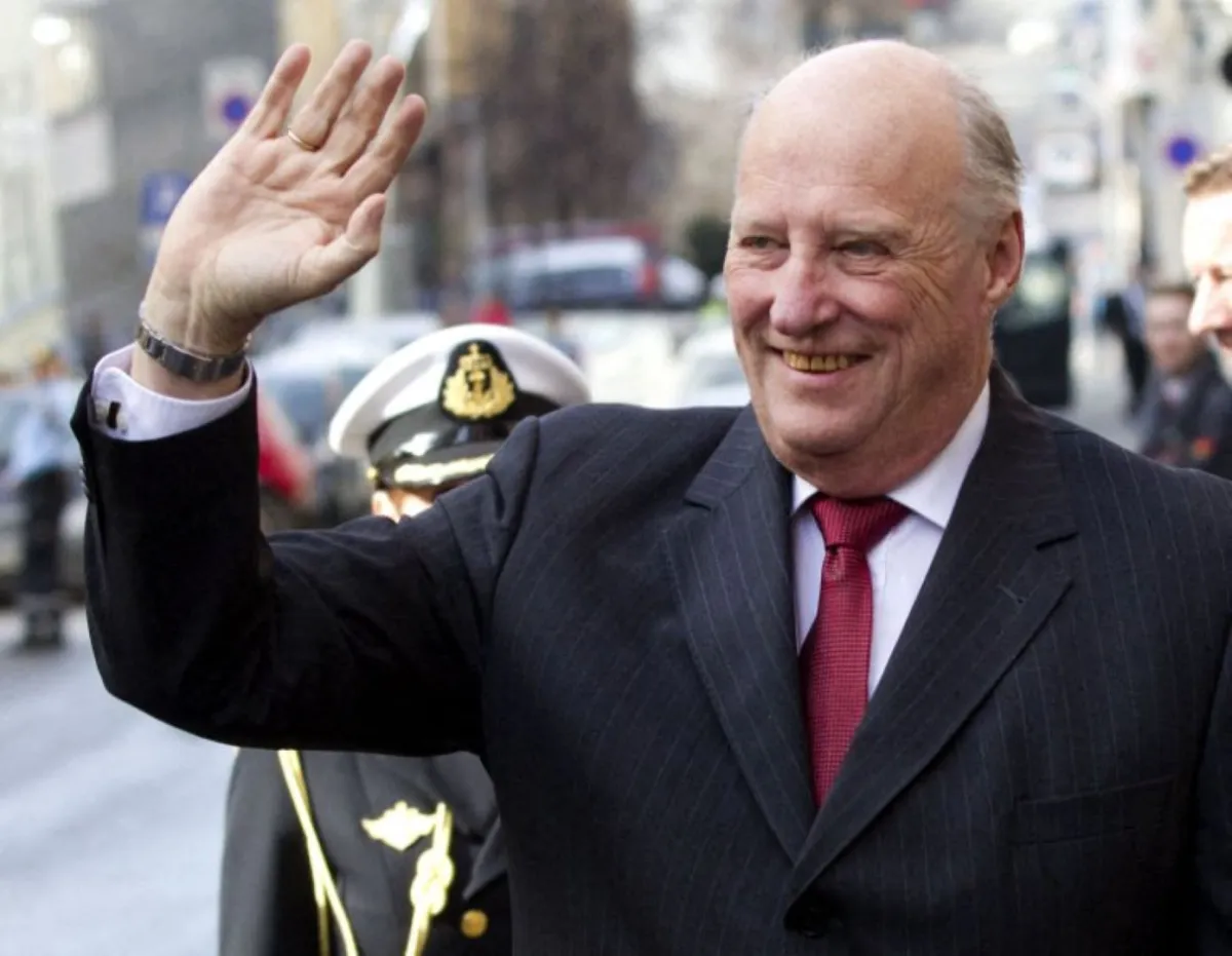 الملك هارالد في أوسلو (King Harald in Oslo). مصدر الصورة: DANIEL SANNUM LAUTEN / AFP