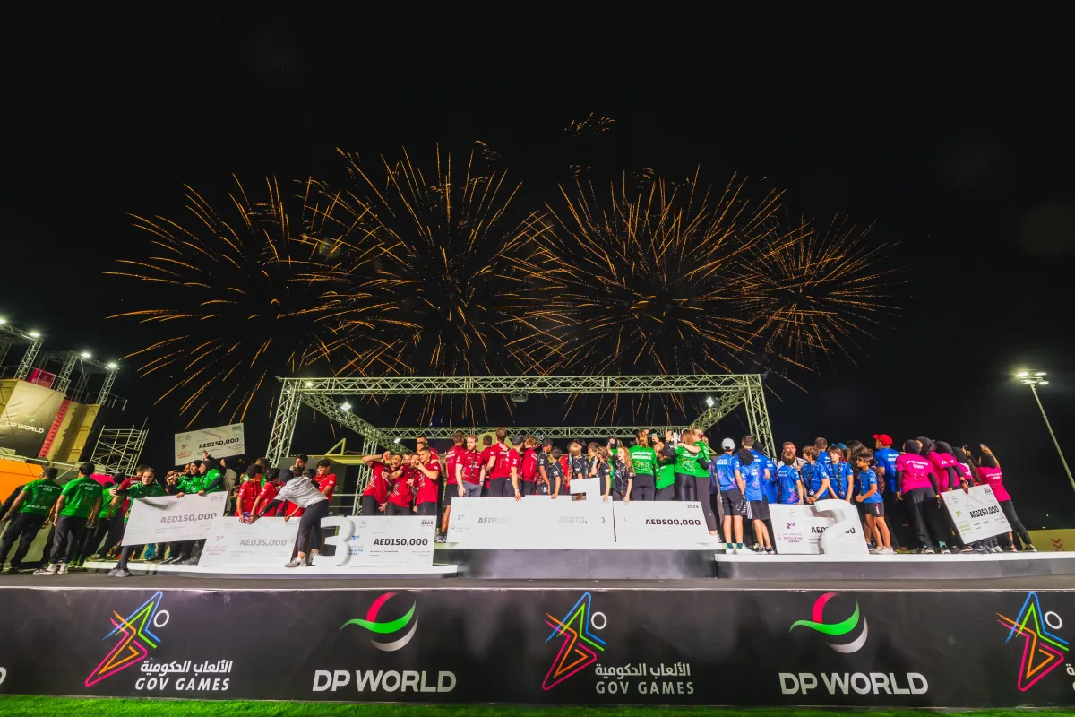 نهاية النسخة الخامسة من الألعاب الحكومية. الصورة من الحساب الرسمي للشيخ حمدان بن محمد على منصة x