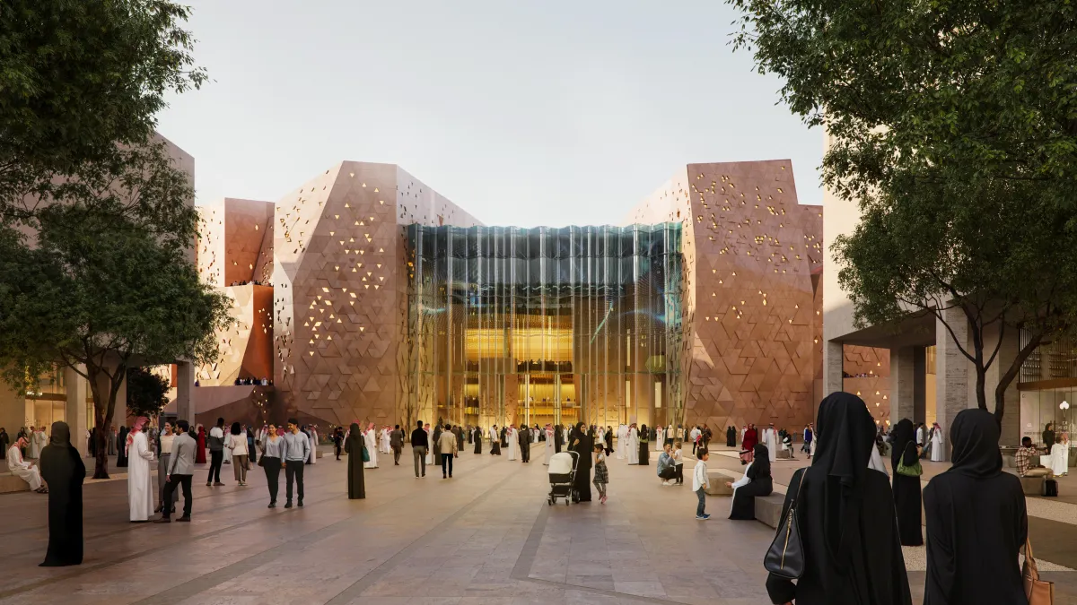 الكشف عن تصاميم "الدرعية أرينا". الصورة من موقع الدرعية الرسمي