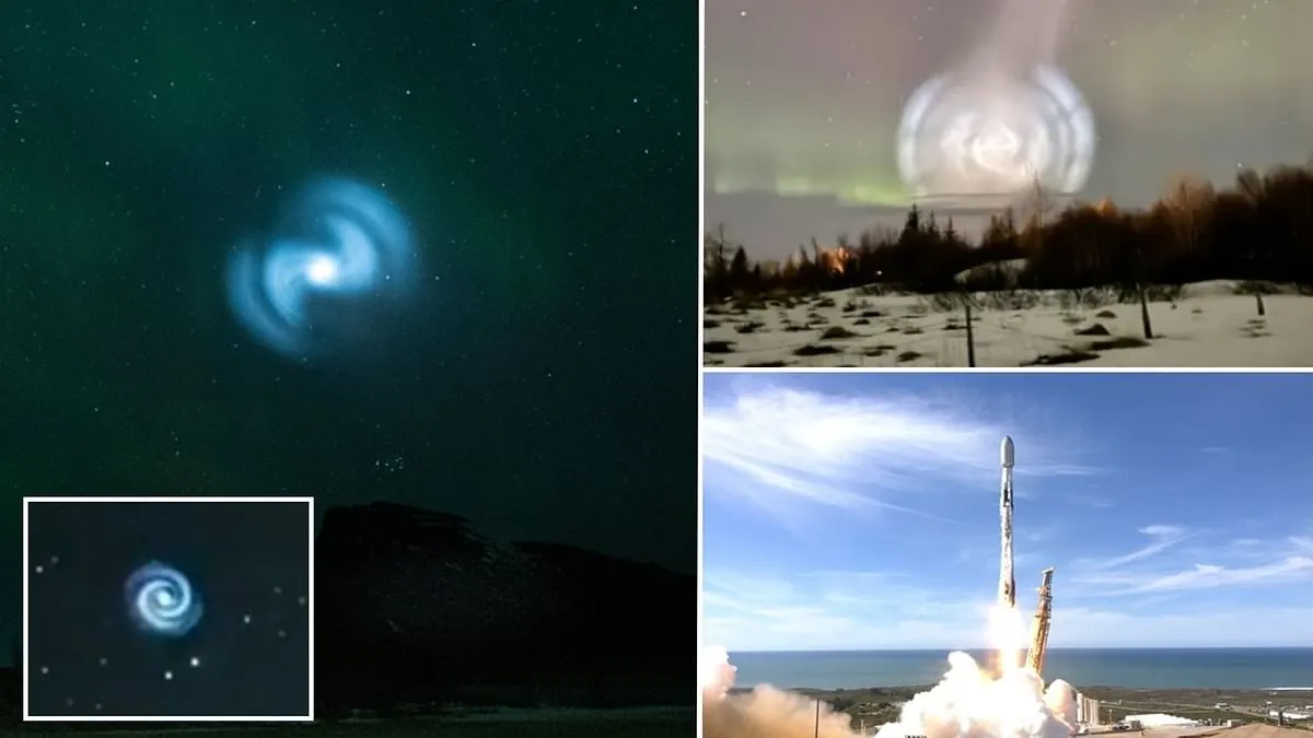  الدوامة التي ظهرت من الضوء الأبيض الساطع