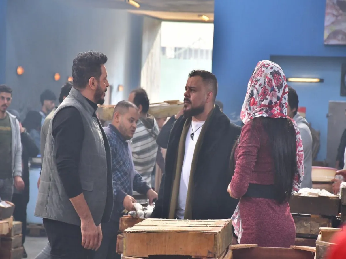 مصطفى شعبان مع منذر رياحنة- الصورة من المكتب الإعلامي للشركة المتحدة