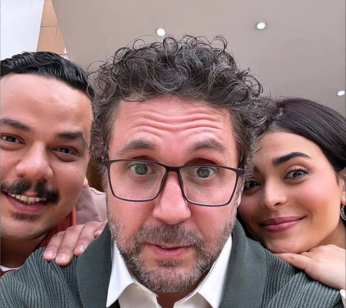 هشام ماجد وأسماء جلال ومصطفى غريب - الصورة من حساب هشام ماجد على الفيس بوك