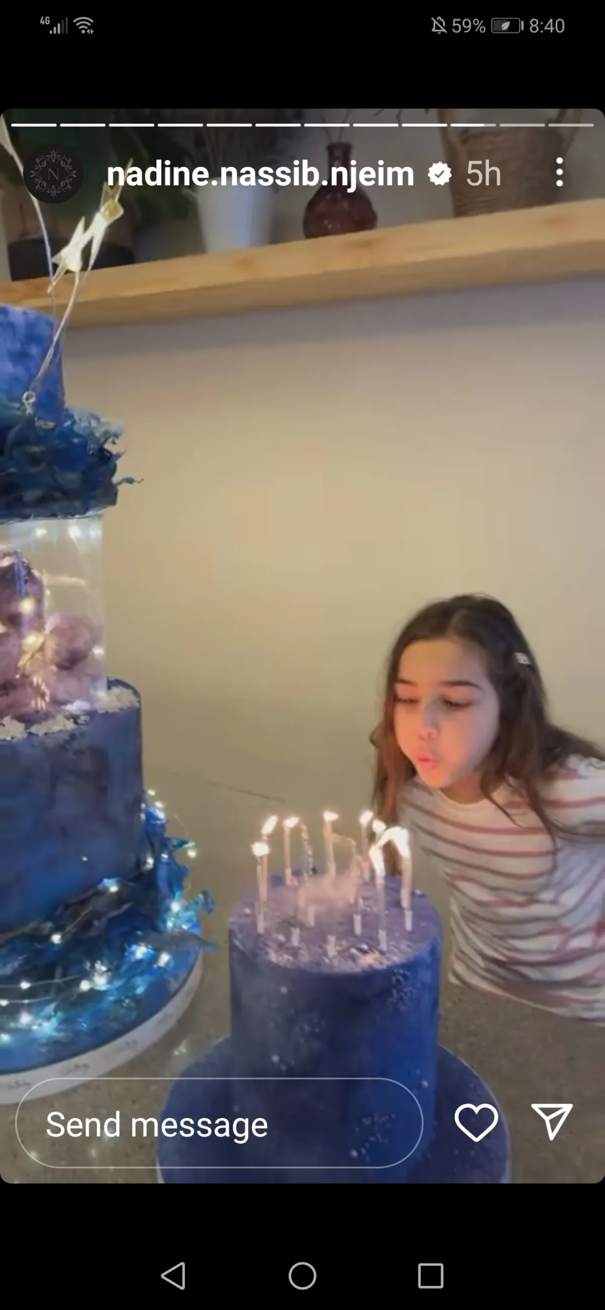 هافن- الصورة من ستوري حساب نادين نجيم على إنستغرام