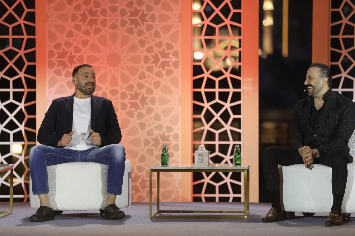 أحمد السقا وقصي خولي من الجلسة الحوارية - تصوير محمد فوزي