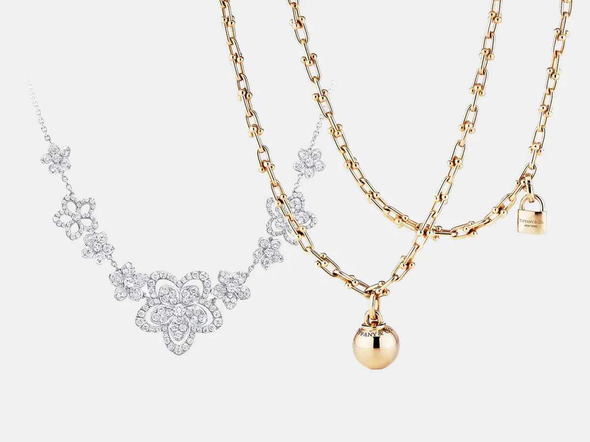 ٌقلادات ذهب وألماس من أشهر الدور العالمية