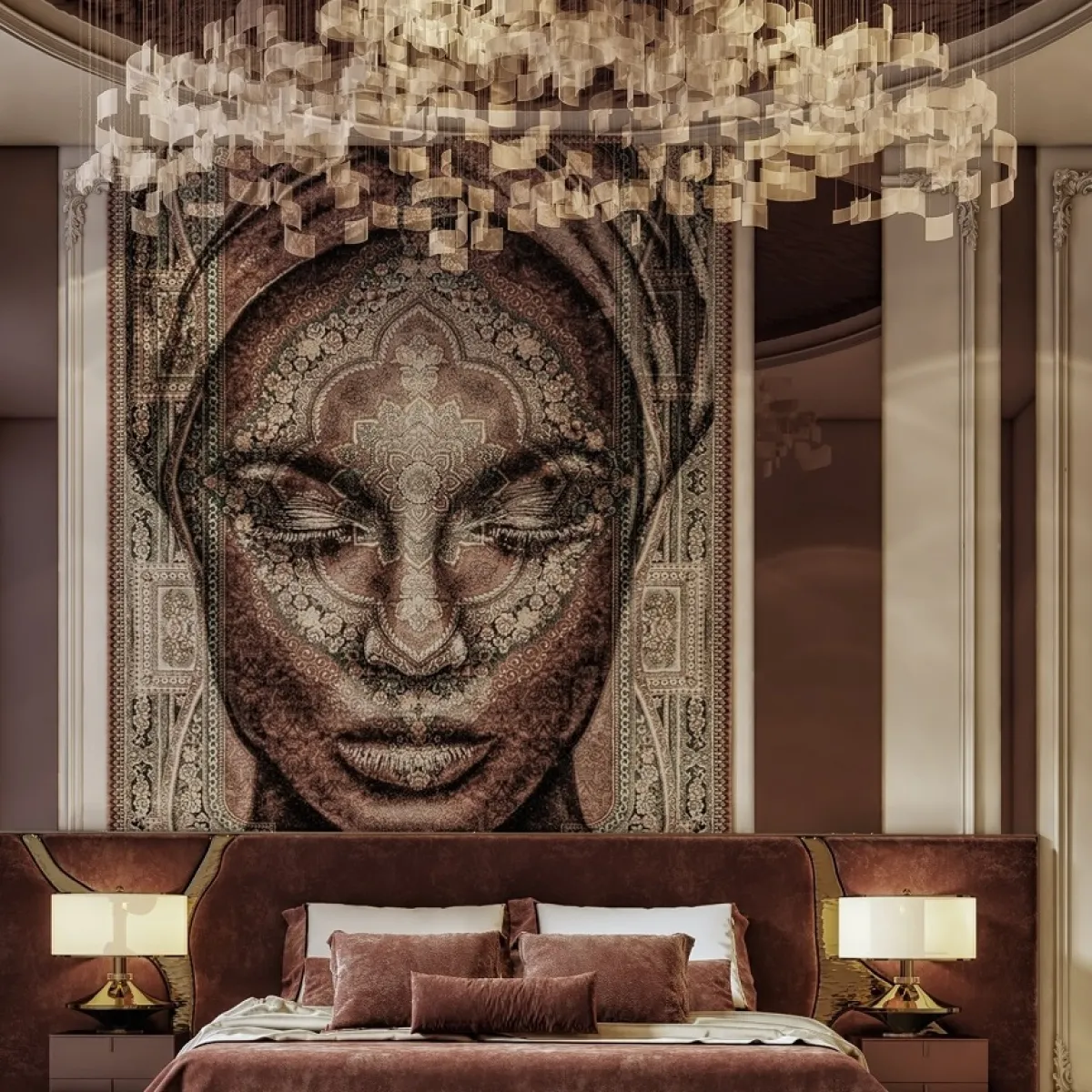 الستايل الكلاسيك سائد في غرفة النوم