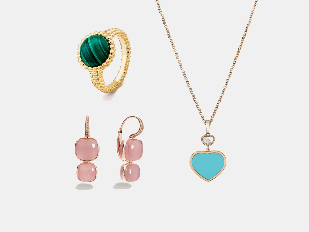 مجوهرات مرصعة بالأحجار الملونة لإطلالات العيد