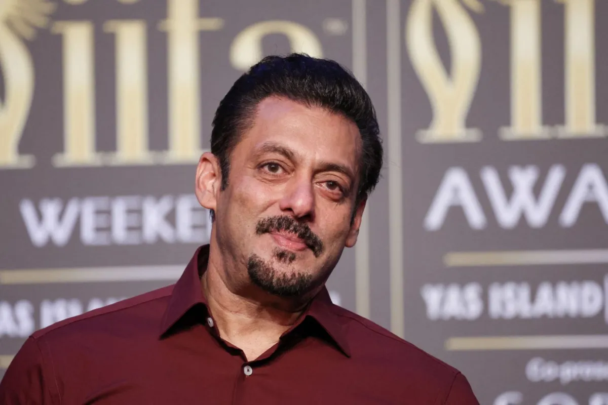 سلمان خان يحضر مؤتمرا صحفيا في أبو ظبي (Salman Khan attends a press conference  in Abu Dhabi). مصدر الصورة: Giuseppe CACACE / AFP