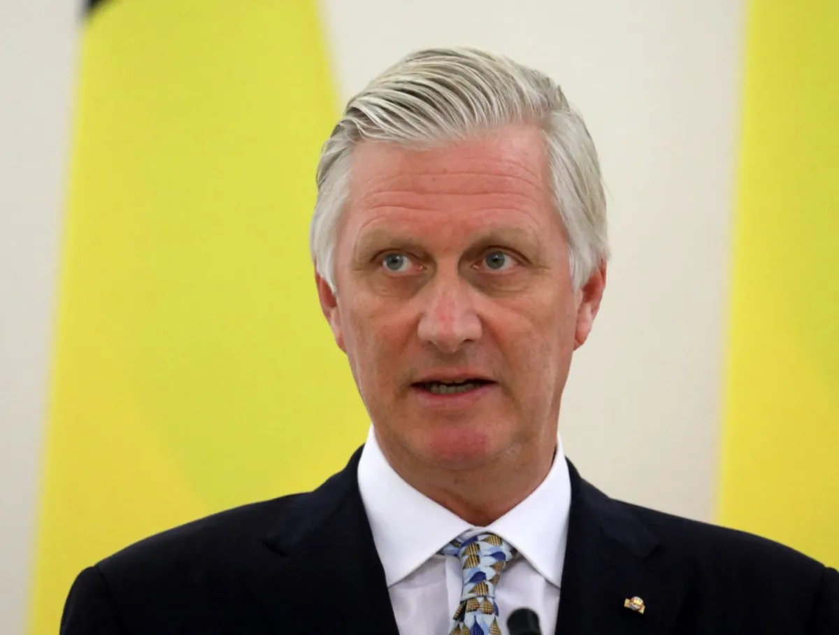 الملك فيليب في القصر الرئاسي في فيلنيوس، ليتوانيا (King Philippe at the Presidential Palace in Vilnius, Lithuania). مصدر الصورة: PETRAS MALUKAS / AFP
