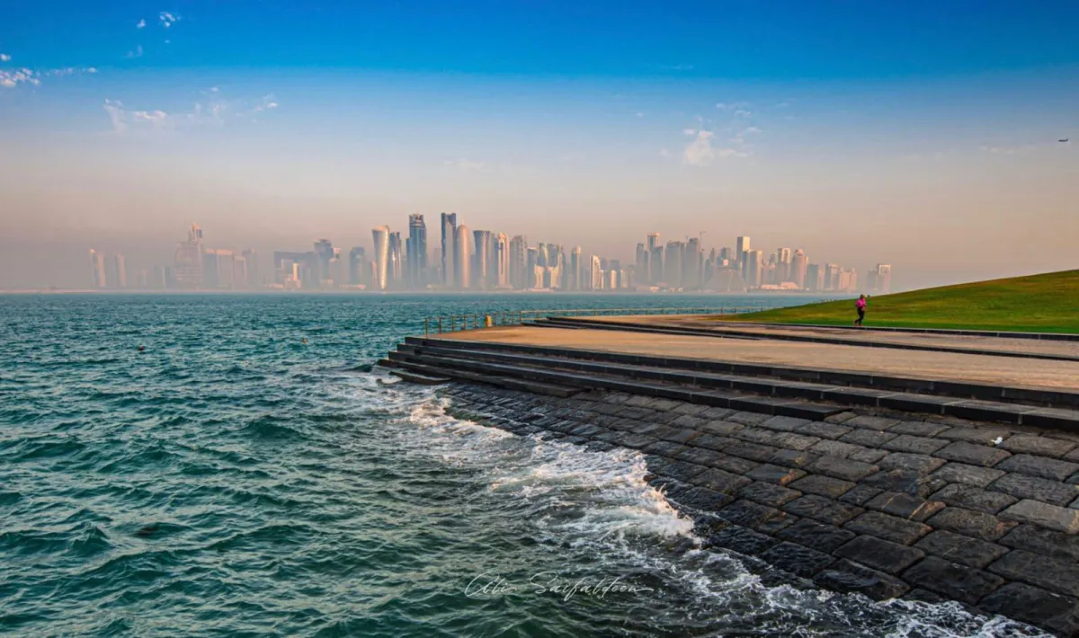 الحالة الجوية في قطر. الصورة من الحساب الرسمي لأرصاد قطر على منصة x