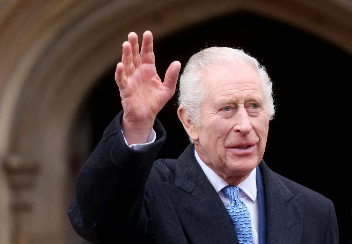 الملك تشارلز King Charles في يوم الفصح (مصدر الصورة: Hollie Adams / POOL / AFP)
