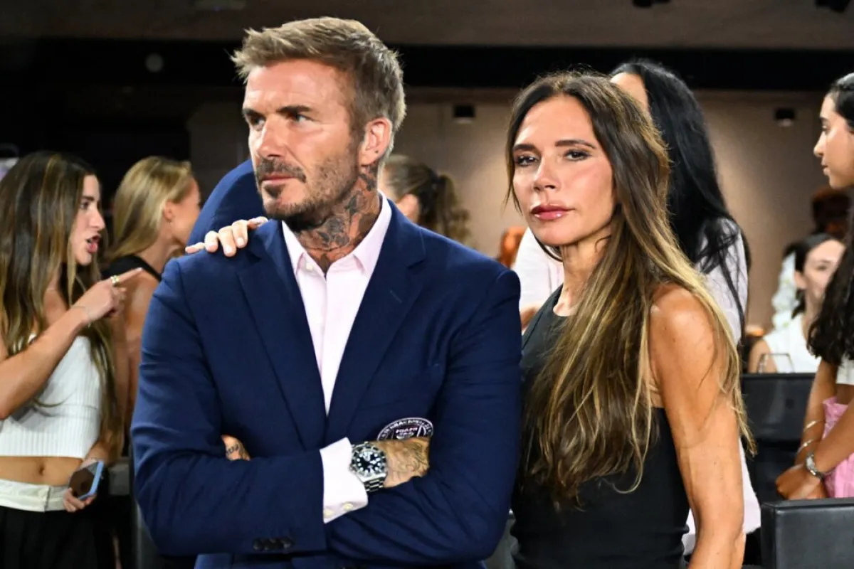 ديفيد وفيكتوريا بيكهام David  and Victoria Beckham في فلوريدا (مصدر الصورة: CHANDAN KHANNA / AFP)